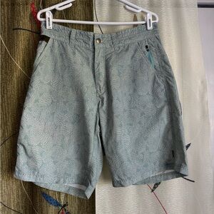 Howler Brothers Men's Teal Green Patterned Shorts - Sz 32